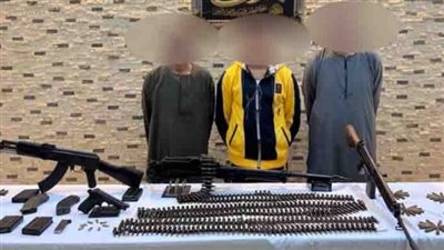 حملة أمنية بالمنيا تضبط 5 قطع سلاح ناري و6 قضايا مخدرات