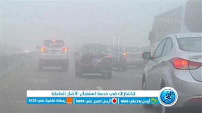 شبورة مائية كثيفة تضرب الطرق الرئيسية والزراعية في الإسماعيلية