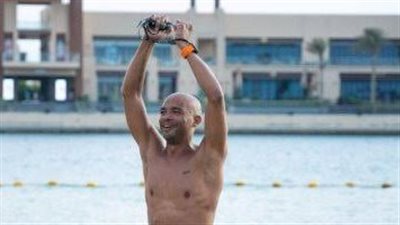 شهاب علام يكشف تفاصيل دخوله موسوعة جينيس في السباحة بـ 