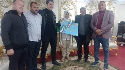 رئيس شربين تكرم ابن الدقهلية الأول على مستوى الجمهورية في رياضة 