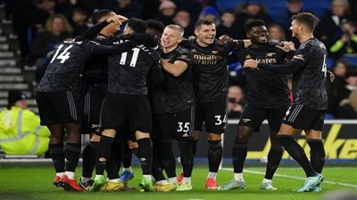 آرسنال يسحق برايتون بالأربعة وينهي 2022 على قمة ترتيب الدوري الإنجليزي الممتاز