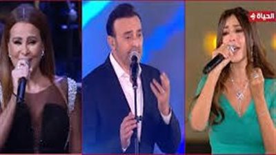 3 لقطات من حفل جنات وصابر الرباعي وكارول سماحة على 