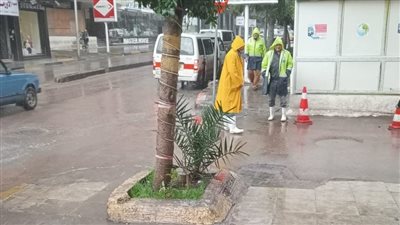 أمطار غزيرة على مناطق وسط الإسكندرية (صور)