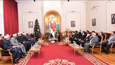 البابا تواضروس يستقبل الإمام الأكبر والدكتور علي جمعة