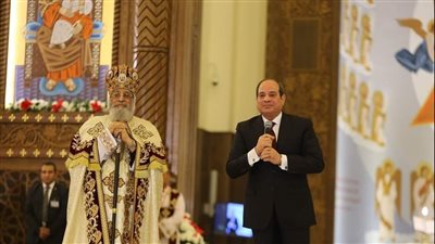 السيسي يطمئن المصريين خلال قداس عيد الميلاد