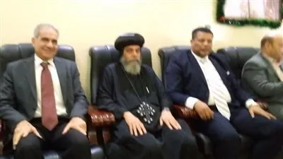 وفد جامعة أسوان  يهنيء الأنبا بيشوي أسقف أسوان  بعيد الميلاد المجيد