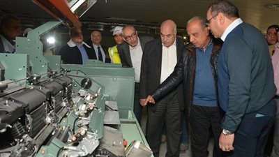 وزير قطاع الأعمال العام يتابع تنفيذ المصانع الجديدة في شركة غزل المحلة
