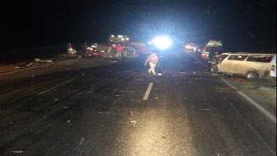 انتداب مهندس فني في حادث تصادم سيارتين بطريق الواحات