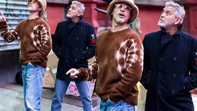 براد بيت وجورج كلوني يواصلان تصوير مشاهد Wolves في نيويورك