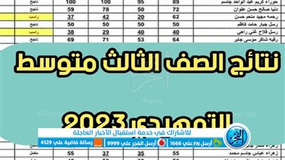 عاجل.. ظهور نتائج الثالث المتوسط التمهيدي 2023 العراقية 