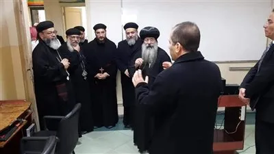 الأنبا مارتيروس يزور الجهاز المركزي للتعبئة والإحصاء