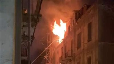 حريق في شقة بالمنشية وسط الإسكندرية 