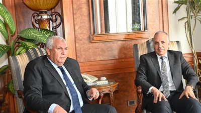 وزير الري يلتقي محافظ الوادي الجديد لبحث موقف المشروعات المائية بالمحافظة