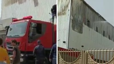 اندلاع حريق في مصنع زجاج بالعاشر من رمضان 