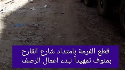 محافظ المنوفية يتابع جهود رؤساء المراكز والمدن في رصف الطرق