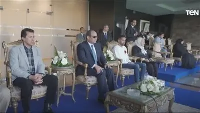 شاهد.. السيسي يحضر المباراة النهائية لـ 