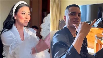 عاجل.. اللقاء الأول بين حسن شاكوش وزوجته قبل بدء حفل الزفاف (فيديو)