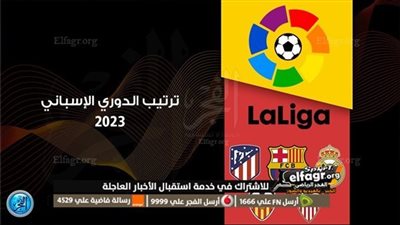 ترتيب فرق الدوري الإسباني 2022/2023 بعد نهاية مباريات اليوم.. برشلونة يقبض على الصدارة 