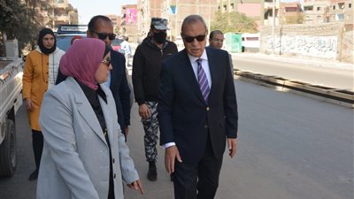 محافظ القليوبية يتفقد أعمال رصف وتطوير طريق أبو الغيط 