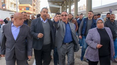 محافظ الإسكندرية يفتتح أعمال تطوير ورفع كفاءة موقف سيرفيس الكيلو 21