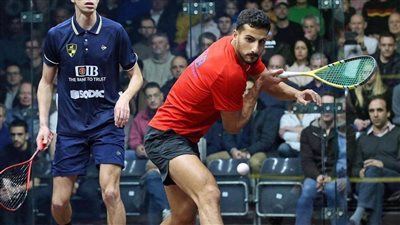 لاعب وادى دجلة مازن هشام يصعد لنصف نهائي بطولة أوبتاسيا للإسكواش