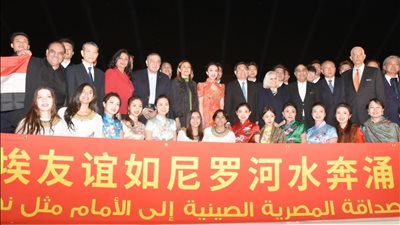 وزيرة الثقافة ونظيرها الصينى يشهدان الحفلة القومية الصينية المصرية للموسيقى بالصوت والضوء 