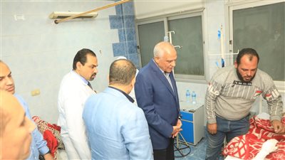 محافظ الجيزة يطمأن على مصابي حريق كرداسة