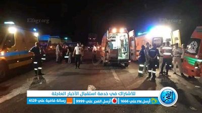 مصرع شخص وإصابة 10 في حادث بطريق الإسماعيلية القاهرة الصحراوي