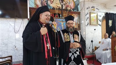 الأنبا بشارة جودة يترأس بصخة الصلبوت بكنيسة ملكة السلام بالفكرية