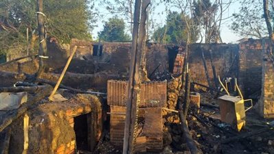 احتراق منزلين ونفوق مواشي إثر حريق هائل بالمنوفية