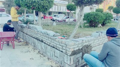 وصول تشوينات الانترلوك وبلاطات الأرضيات والبردورات لبدء التنفيذ لأعمال التطوير في المنصورة