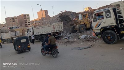 محافظة الجيزة ترفع 10 ألاف طن رتش ومخلفات بأرض الشونة بشارع كعبيش