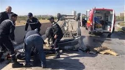 مصرع شخص إثر انقلاب سيارة ملاكي بطريق الغردقة سفاجا 