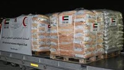 الإمارات تواصل دورها الإنساني وترسل 30 طن مواد غذائية إلي السودان