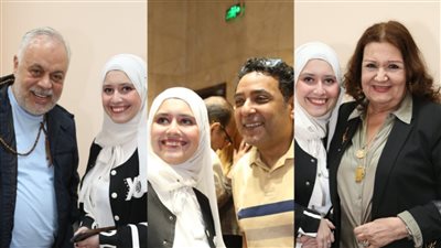 توافد عدد من نجوم الفن على العرض المسرحي 