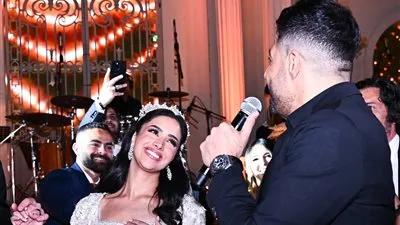 صور جديدة من حفل زفاف ابنة حميد الشاعري وهكذا وصفه محمد حماقي
