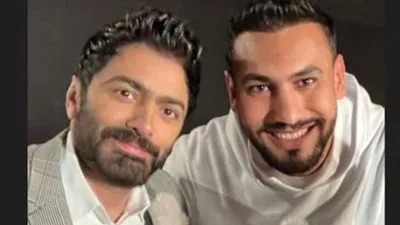تامر حسني يوجه الشكر لطارق صبري بعد زفاف هالة عمر