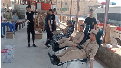 حملة للتبرع بالدم بمديرية أمن المنوفية 