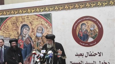 البابا تواضروس يصل إلى كنيسة أبى سرجة لبدء احتفالية تذكار رحلة العائلة المقدسة إلى مصر 