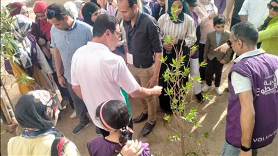 وكيل وزارة الشباب والرياضة بالجيزة يغرس أول شجرة مثمرة بمركز شباب منيل شيحة
