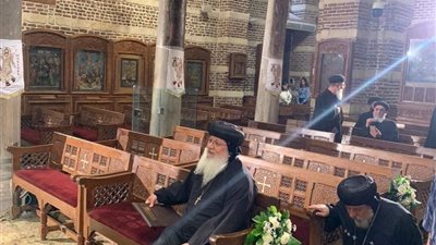 الأنبا متياس المستقيل يشارك في احتفالية رحلة العائلة المقدس بكنيسة أبو سرجة 