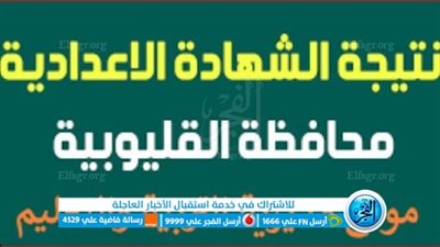 نتيجتك الآن.. كشوف الأوائل رسميًا ظهور رابط نتيجة الشهادة الإعدادية محافظة القليوبية 2023 الترم الثاني بالاسم ورقم الجلوس البوابة الإلكترونية [ qaliobia.gov ]