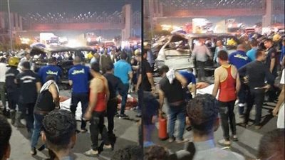 تفاصيل التحقيق في مصرع 9 أشخاص وإصابة 4آخرين في اشتعال ميكروباص بالطريق الأوسطي