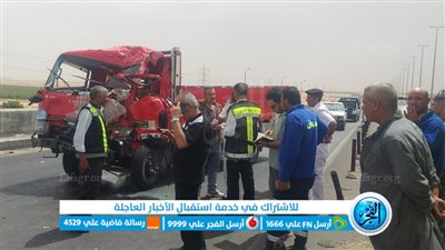 إصابة سائق في حادث تصادم مروع على طريق أم قمر بالإسماعيلية