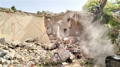 المرحلة الثانية للموجة ٢١..إزالة ٣٧ حالة تعدي علي أملاك الدولة بمساحة٣٠ الف م٢ بالجيزة