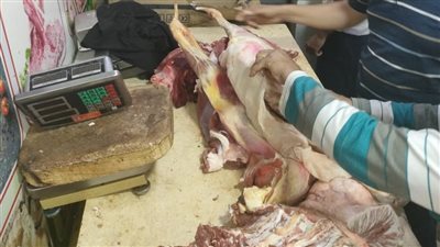 ضبط لحوم مذبوحة خارج المجازر ببولاق الدكرور في الجيزة