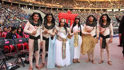 الأزياء الفرعونية تبهر جماهير حفل افتتاح الألعاب العالمية للاولمبياد الخاص ووزير الرياضة يعقد اجتماعا مطولا مع الرئيس الإقليمي