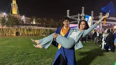 بطريقة مختلفة.. آمال ماهر تحتفل بتخرج ابنها (صور)