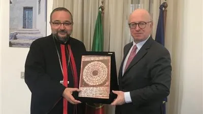 رئيس طائفة الكلدان بمصر يزور سفير البرتغال بمصر