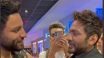 شريف بديع أبرز الحاضرين مع تامر حسني لمشاهدة فيلم 